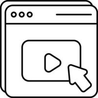 online video line icons design style vector