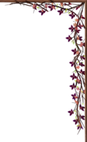 Twing Border Frame PNG Transparent Background Ai Generative