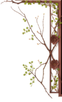 Twing Border Frame PNG Transparent Background Ai Generative