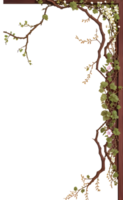 Twing Border Frame PNG Transparent Background Ai Generative