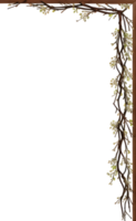 Twing Border Frame PNG Transparent Background Ai Generative