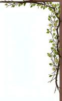 Twig Border Frame Copy Space Area Ai Generative photo