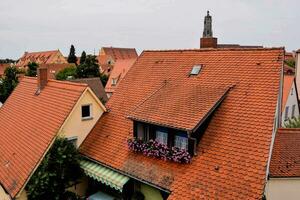 roofs of houses in the town photo