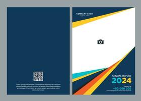 diseño de portada de informe anual vector