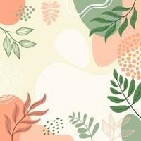 Design banner frame flower Spring background with beautiful. flower background for design. Colorful background with tropical plants. vector