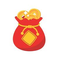 Chinese red money envelope For giving as a gift to children during Chinese New Year. vector