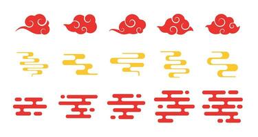 Chinese style smoke elements For decorating the Chinese New Year festival vector