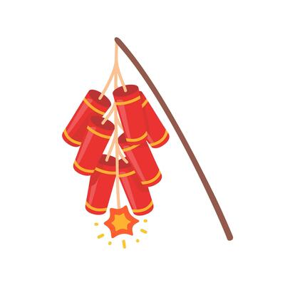Chinese firecrackers for making loud noises to celebrate Chinese New Year.