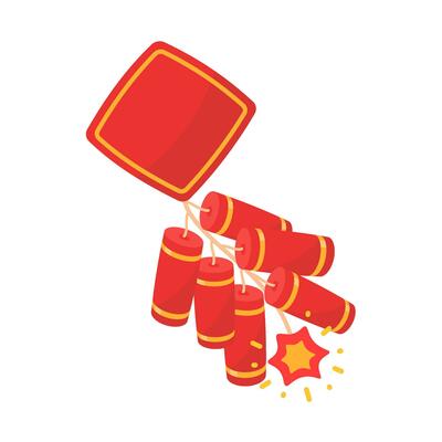 Chinese firecrackers for making loud noises to celebrate Chinese New Year.