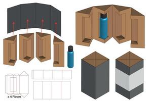 morir cortar caja diseño vector