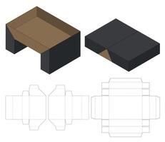 morir cortar caja diseño vector