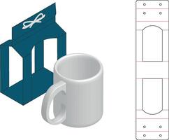 morir cortar caja diseño vector