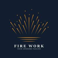 firework logo vector icon illustration design