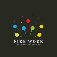 firework logo vector icon illustration design