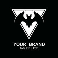 bat vector icon logo template