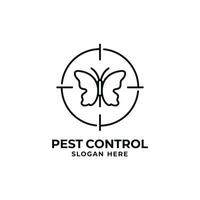 Butterfly pest control logo design vector illustration. Pest control logo