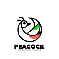 Peacock logo design vector