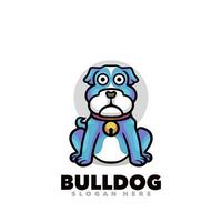 Bulldog mascot cartoon design illustration vector