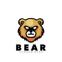 Bear head angry logo vector