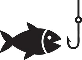 Fish hook logo design vectore simpel modern vector