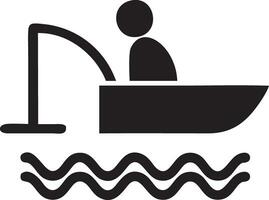 fisherman logo design vector modern simpel