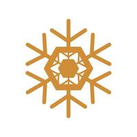 Luxury Simple Geometric Snowflake Boho Style Icon vector