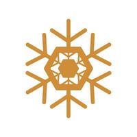 Luxury Simple Geometric Snowflake Boho Style Icon vector