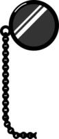 Round Monocle On Decorative Chain vector