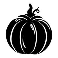 Thanksgiving Whole Pumpkin Silhouette vector