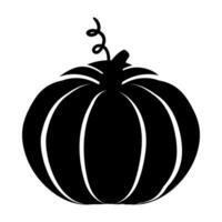 Happy Thanksgiving Ripe Whole Pumpkin Silhouette vector