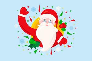 Santa Claus Character Cartoon Style Illustration vector