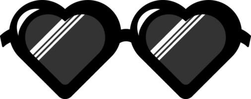 corazón conformado romántico lentes vector