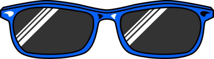 Colored Stroked Rectangular Summer Sunglasses vector