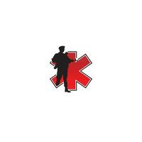 médico guerra logo vector