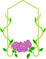 Rosa floral marco vector