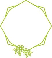 hexagonal floral marco para boda. vector