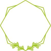 Hexagonal Floral Frame for Wedding. vector