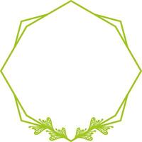 Hexagonal Floral Frame for Wedding. vector