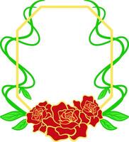 Rose Floral Frame vector