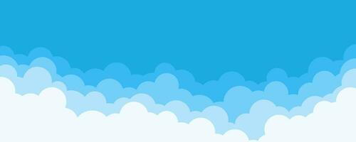 Cloud background in paper cut style vector