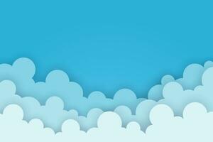 nube antecedentes en papel cortar estilo vector