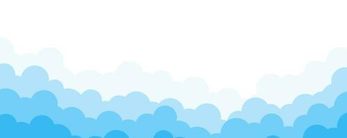 Cloud background in paper cut style vector