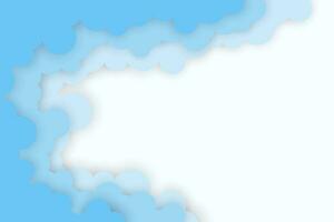 Cloud background in paper cut style vector