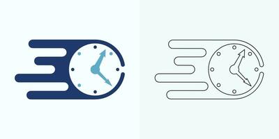 nuevo estilo término análogo reloj plano vector icono. símbolo de hora gestión, cronómetro con hora, minuto, y segundo flecha. sencillo ilustración aislado en un blanco antecedentes.