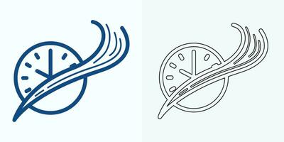 new style Analog clock flat vector icon. Symbol of time management, chronometer with hour, minute, and second arrow. Simple illustration isolated on a white background.