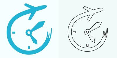 new style Analog clock flat vector icon. Symbol of time management, chronometer with hour, minute, and second arrow. Simple illustration isolated on a white background.