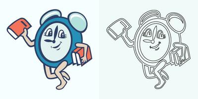 nuevo estilo término análogo reloj plano vector icono. símbolo de hora gestión, cronómetro con hora, minuto, y segundo flecha. sencillo ilustración aislado en un blanco antecedentes.