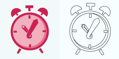 new style Analog clock flat vector icon. Symbol of time management, chronometer with hour, minute, and second arrow. Simple illustration isolated on a white background.