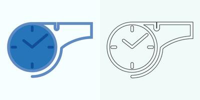 nuevo estilo término análogo reloj plano vector icono. símbolo de hora gestión, cronómetro con hora, minuto, y segundo flecha. sencillo ilustración aislado en un blanco antecedentes.