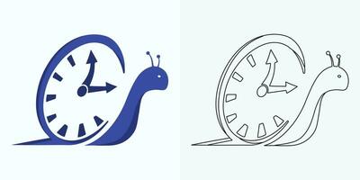 nuevo estilo término análogo reloj plano vector icono. símbolo de hora gestión, cronómetro con hora, minuto, y segundo flecha. sencillo ilustración aislado en un blanco antecedentes.